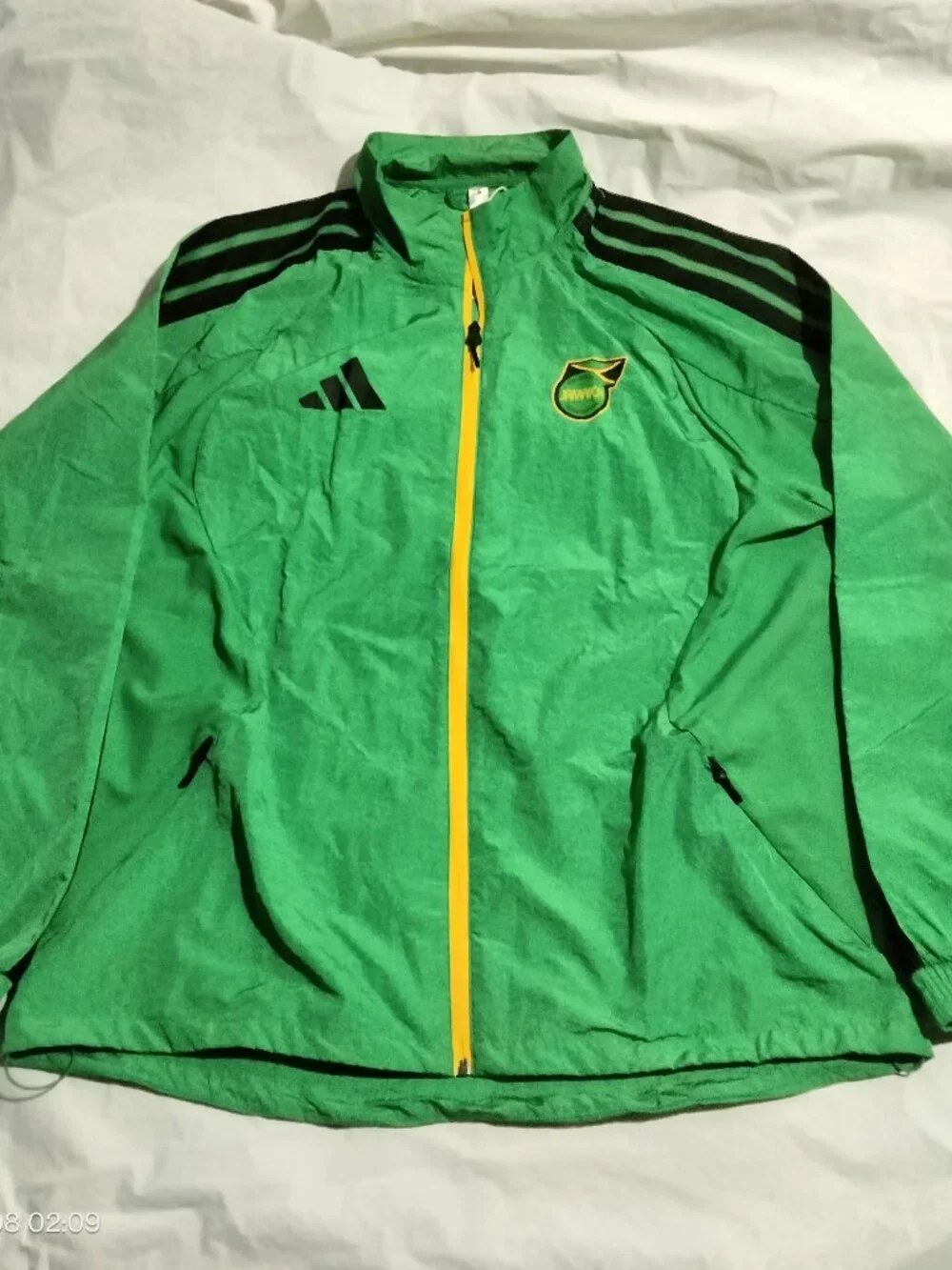 Adidas Jamaica x Bob Marley Home Anthem Jacket Men’s Size L Vivid Green JV8195